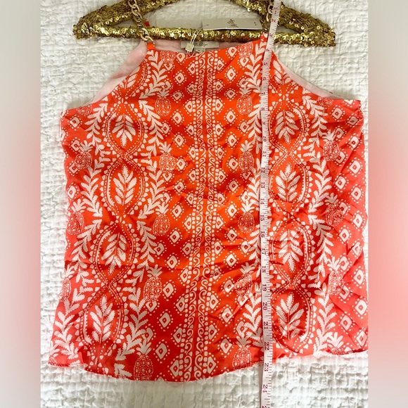 NWT Lilly Pulitzer Joannah 100% Silk Top Chain Shoulder Straps - Picture 8 of 10